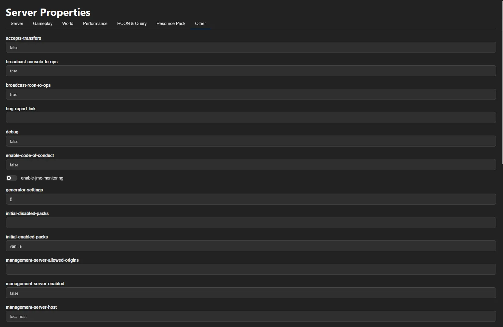 Server Properties | Calagopus screenshot 5