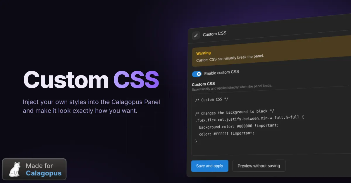 Custom CSS for Calagopus screenshot 2