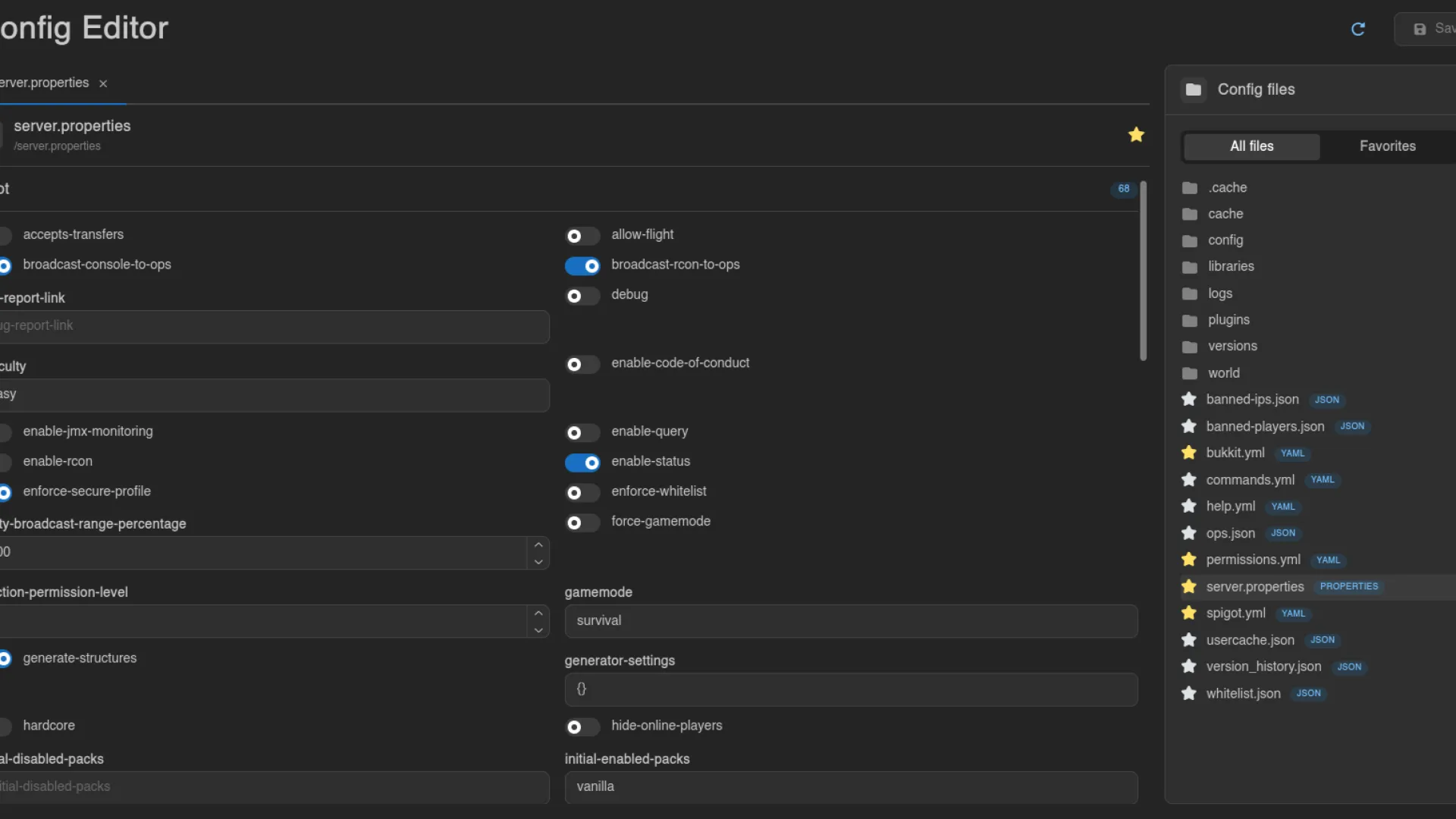 Config Editor screenshot 1