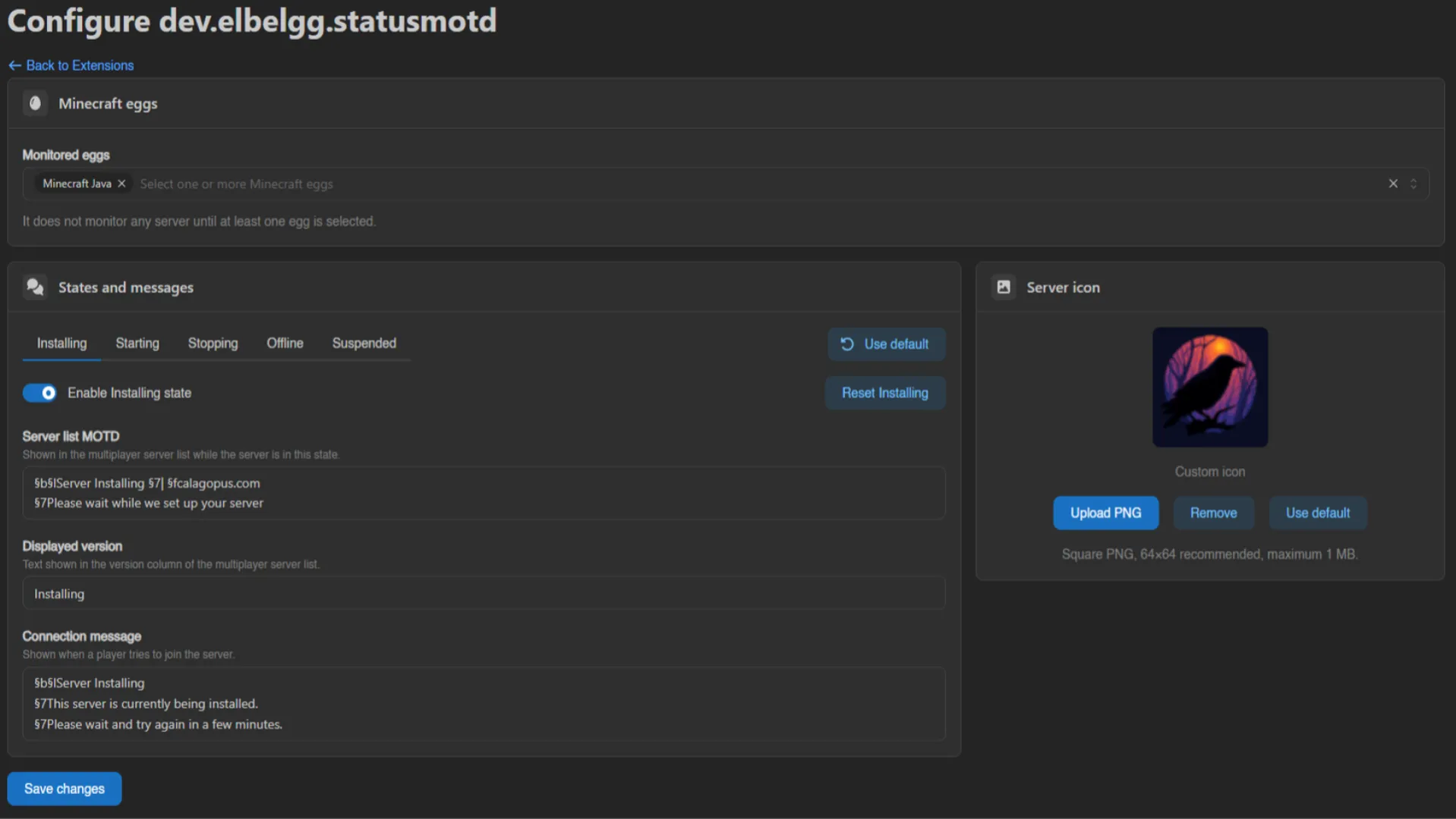 Status MOTD for Calagopus screenshot 5