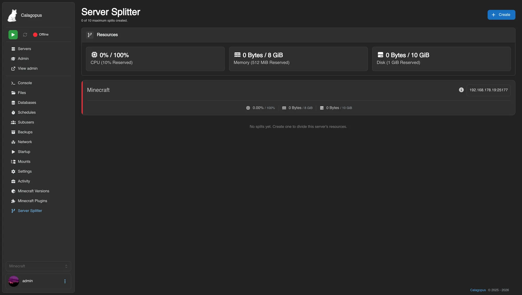 Server Splitter for Calagopus screenshot 1