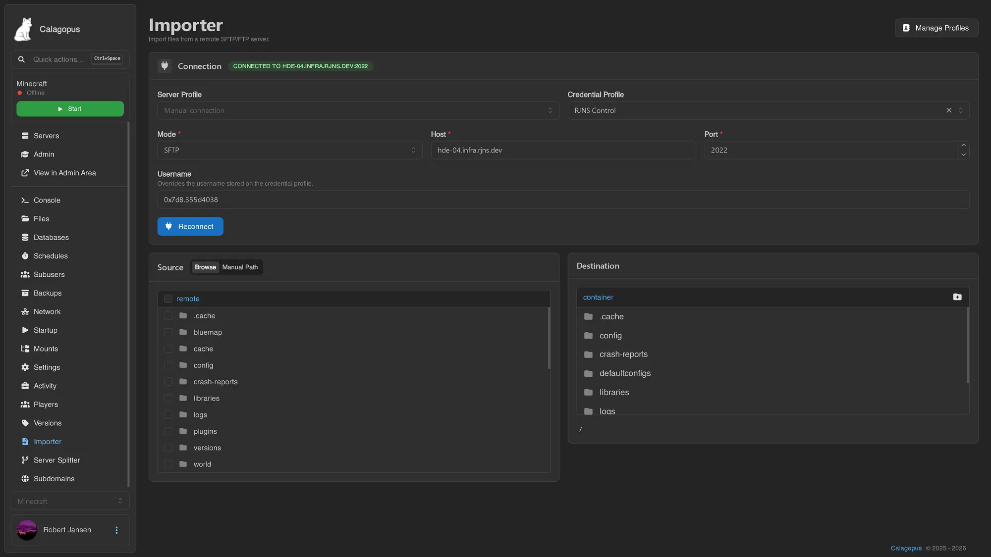 Server Importer for Calagopus screenshot 3