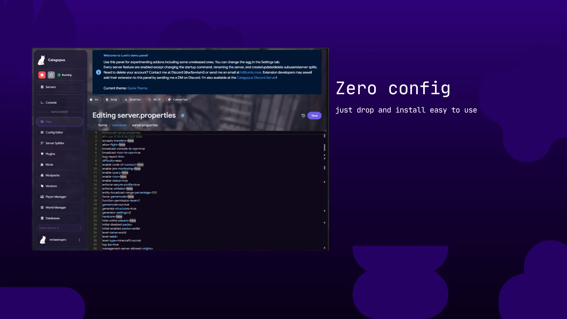 MC Tools for Calagopus screenshot 3