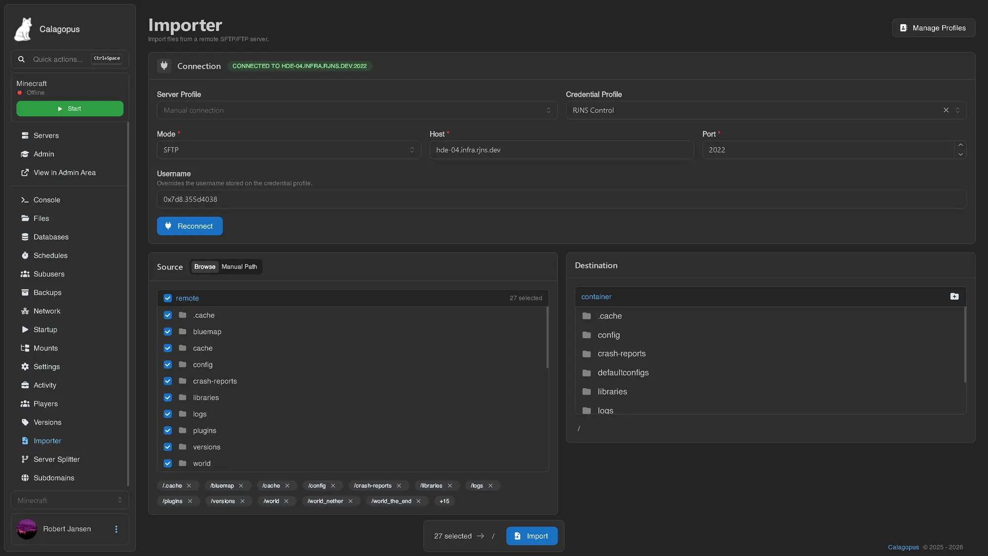 Server Importer for Calagopus screenshot 4