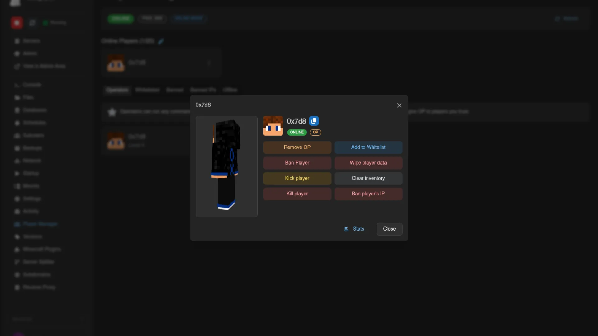 Minecraft Player Manager for Calagopus screenshot 3