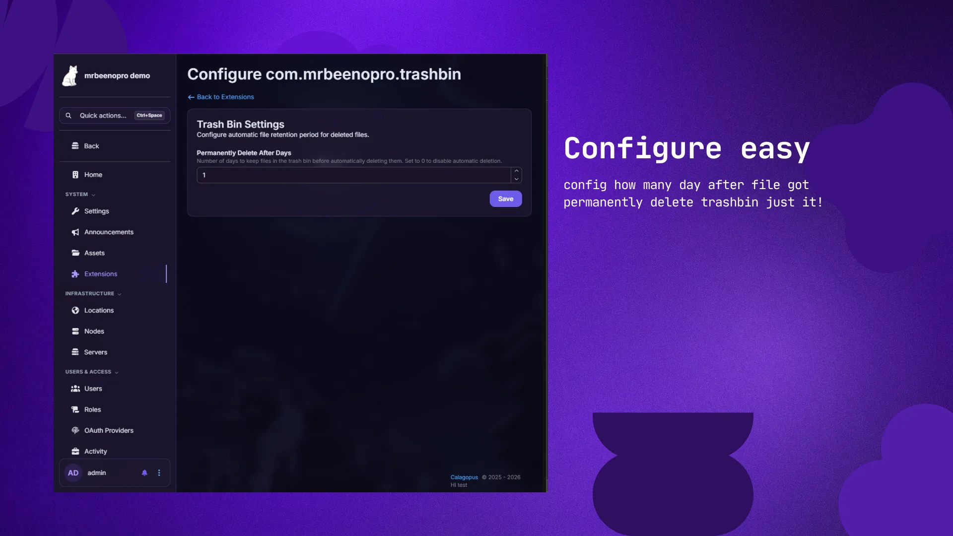 Trashbin for Calagopus screenshot 2