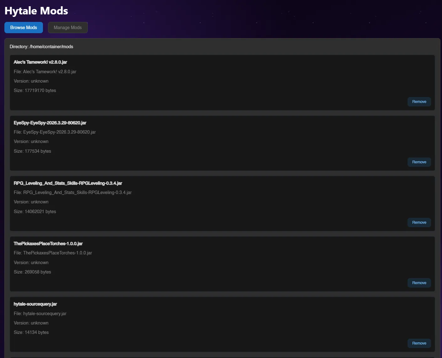 Hytale Mod Manager screenshot 1