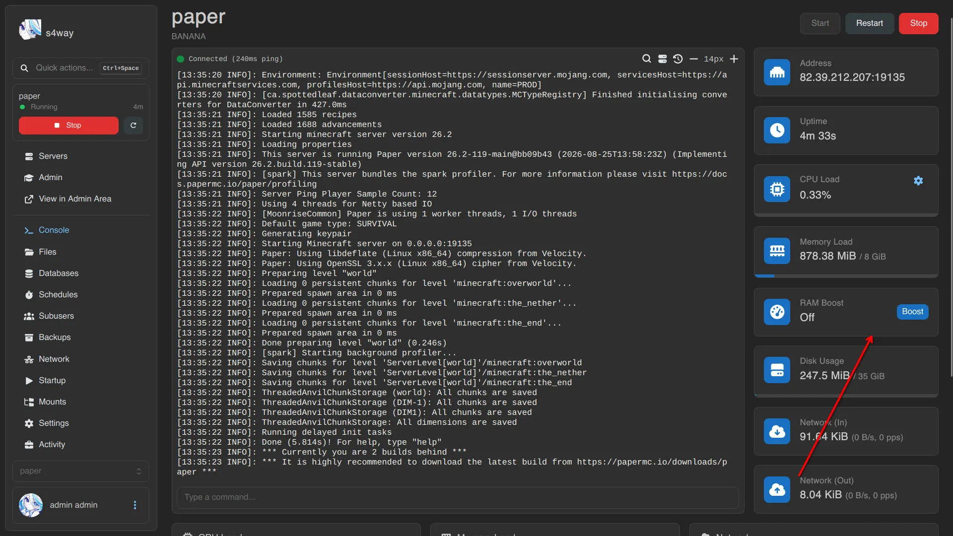 TempBoost For Calagopus screenshot 3