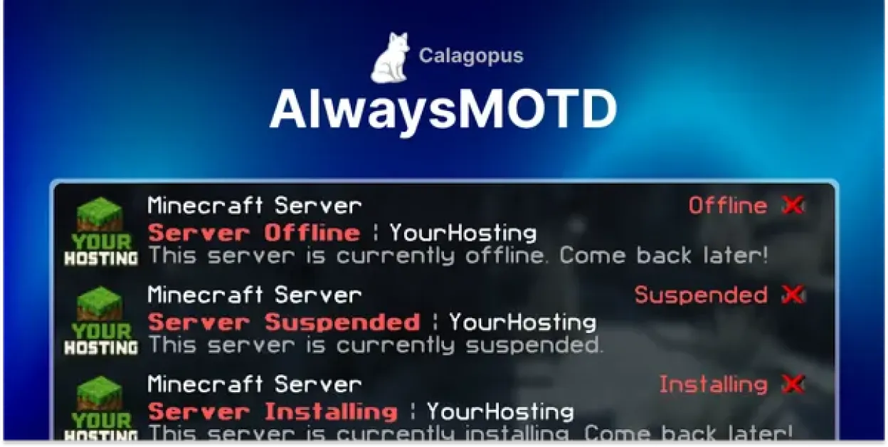 AlwaysMOTD Addon | Calagopus screenshot 1