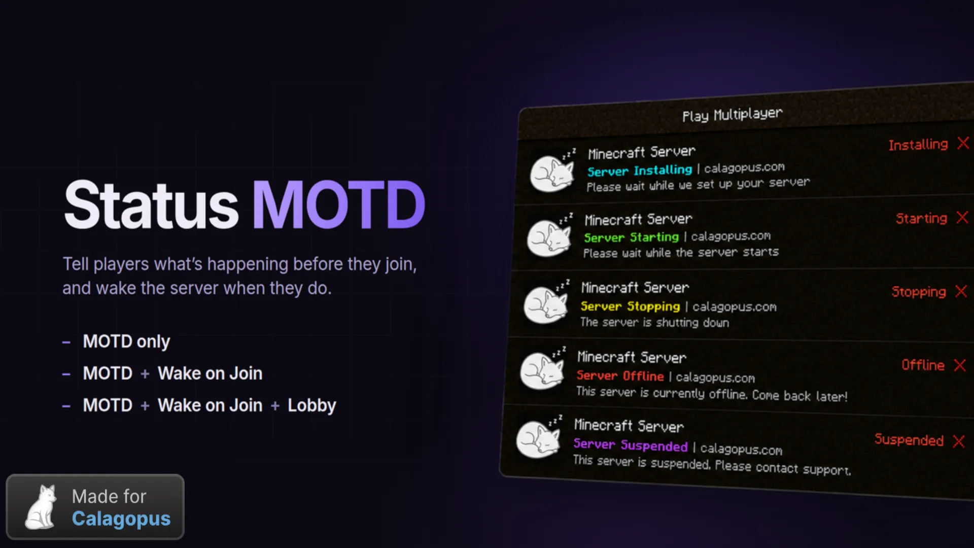 Status MOTD for Calagopus screenshot 4