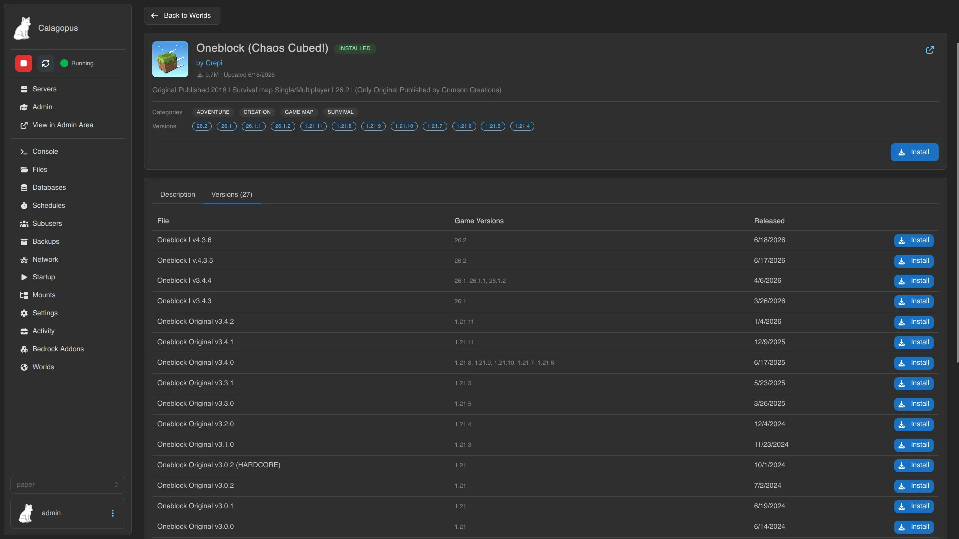World Installer for Calagopus screenshot 4