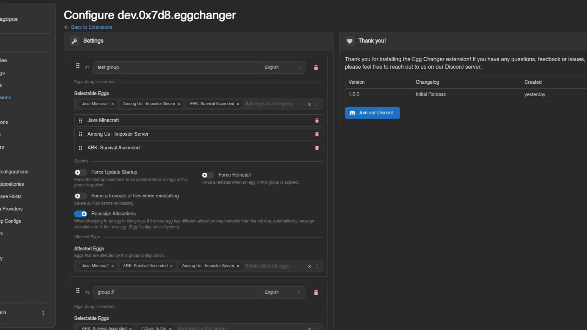 Egg Changer for Calagopus screenshot 3