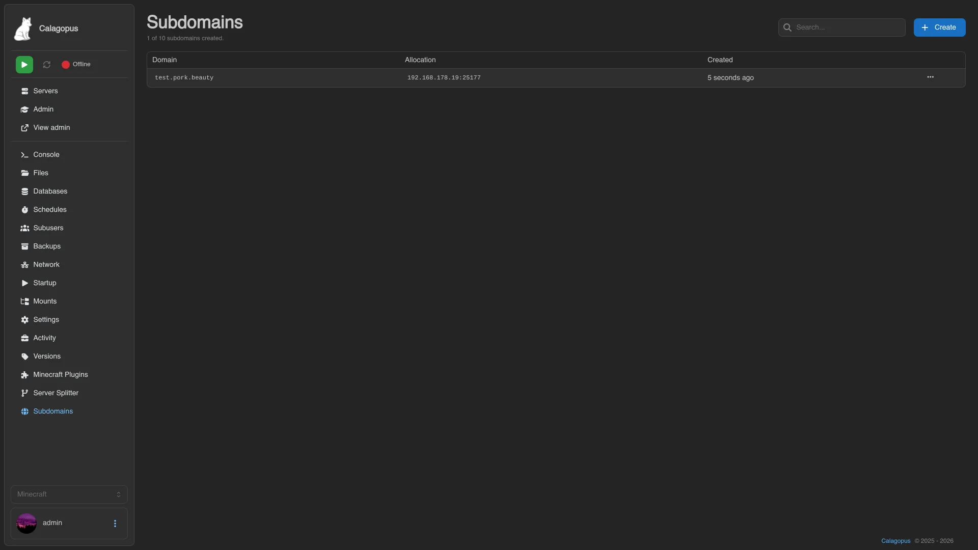 Subdomain Manager for Calagopus screenshot 5