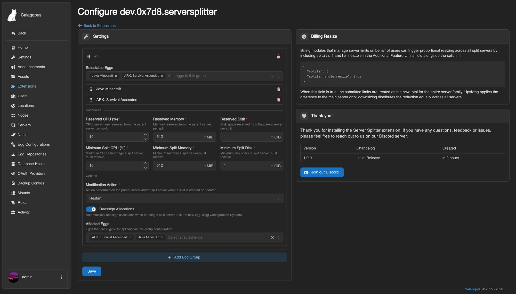 Server Splitter for Calagopus screenshot 6