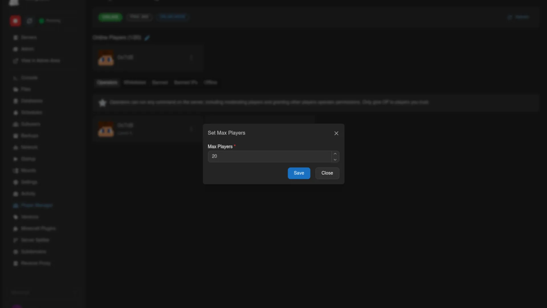Minecraft Player Manager for Calagopus screenshot 5