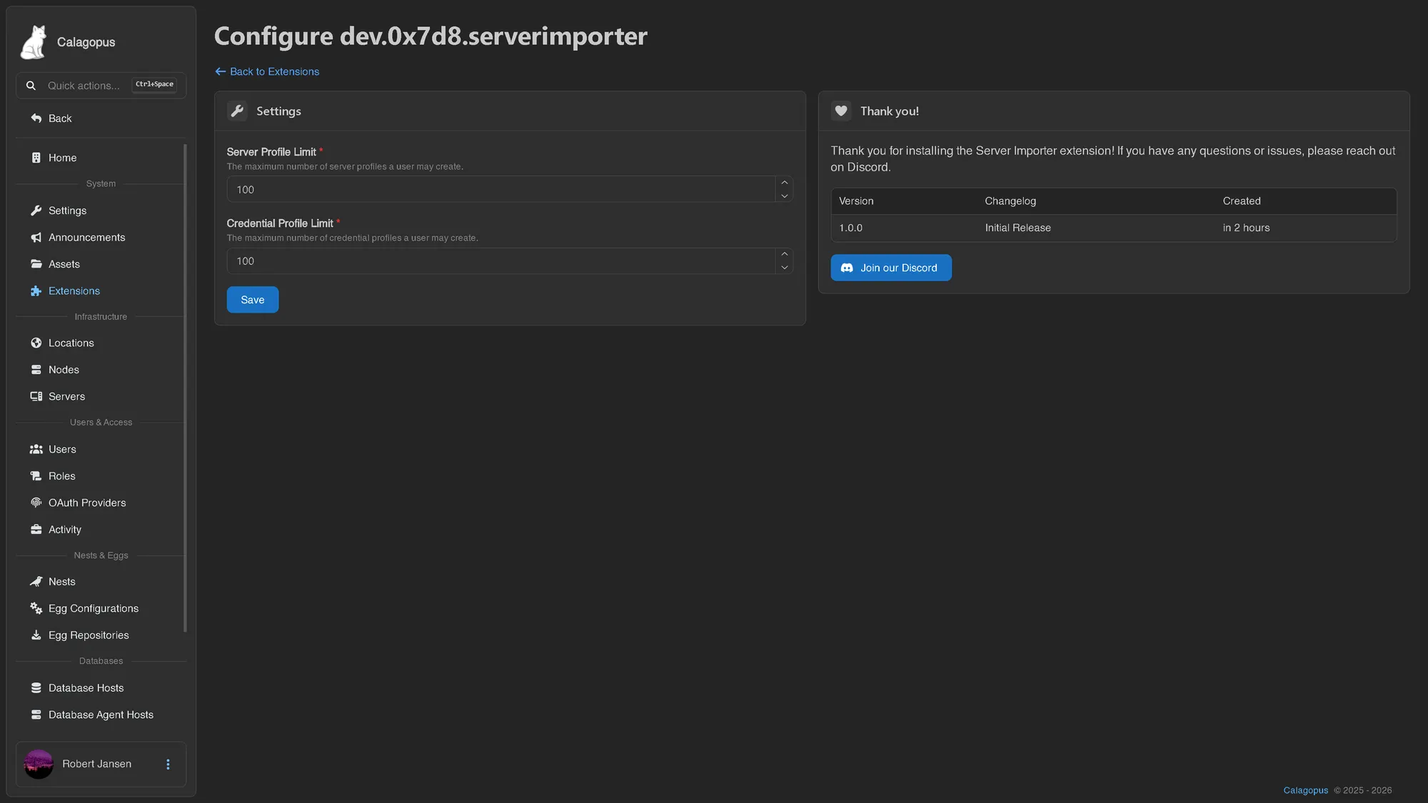 Server Importer for Calagopus screenshot 7