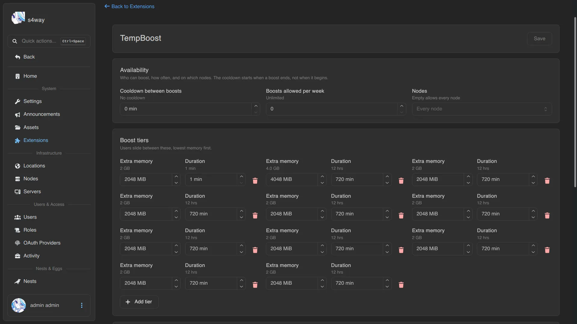 TempBoost For Calagopus screenshot 4