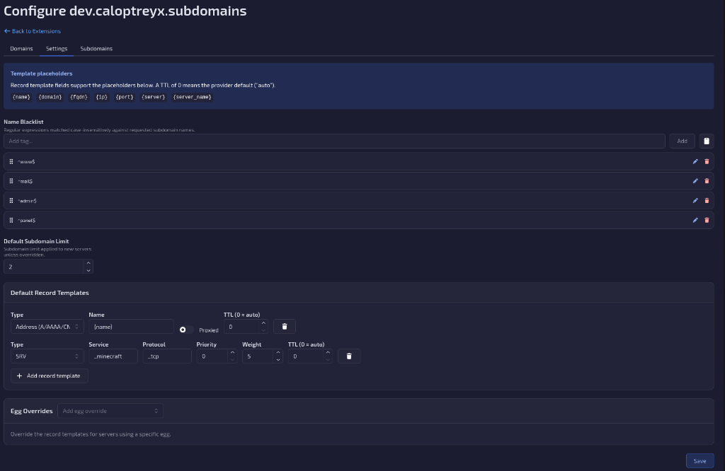 Subdomain Manager screenshot 1